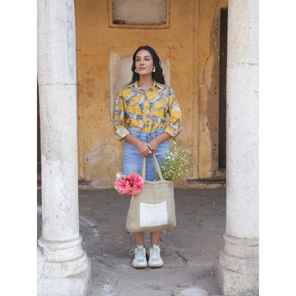 Gulaal Meow Yellow Cotton Shirt