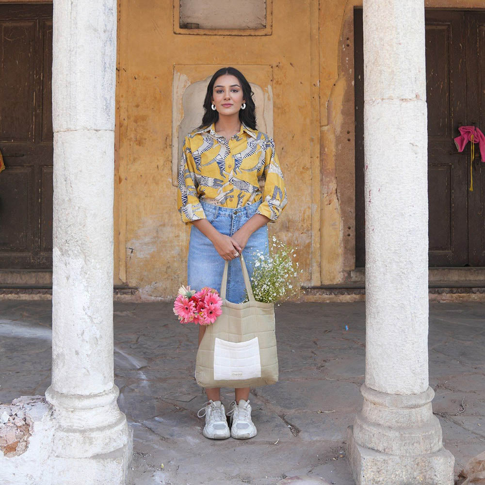 Gulaal Meow Yellow Cotton Shirt