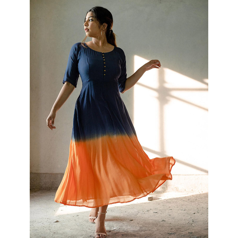 Gulaal Sunset Horizon Fit & Flare Dress