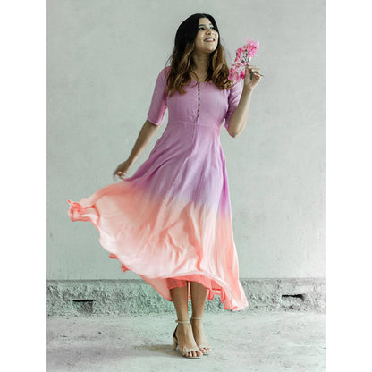 Gulaal Sunset Twilight Fit & Flare Dress