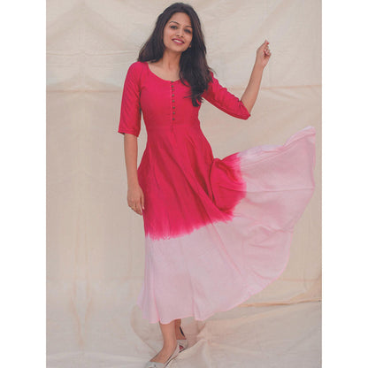 Gulaal Sunset Blossom Fit & Flare Dress