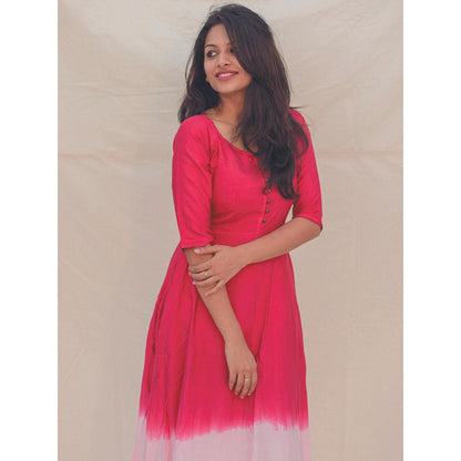 Gulaal Sunset Blossom Fit & Flare Dress