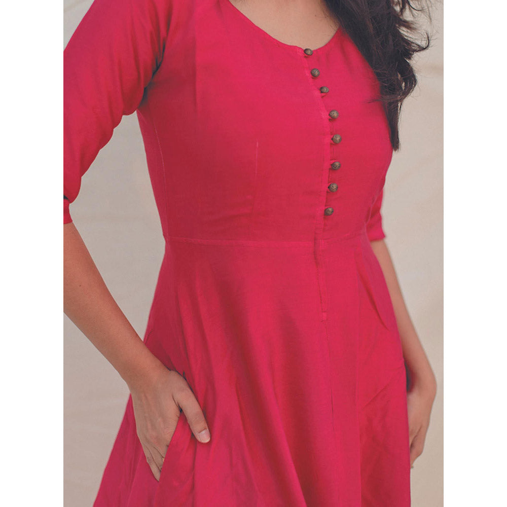 Gulaal Sunset Blossom Fit & Flare Dress