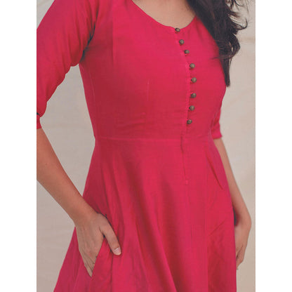 Gulaal Sunset Blossom Fit & Flare Dress