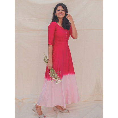 Gulaal Sunset Blossom Fit & Flare Dress