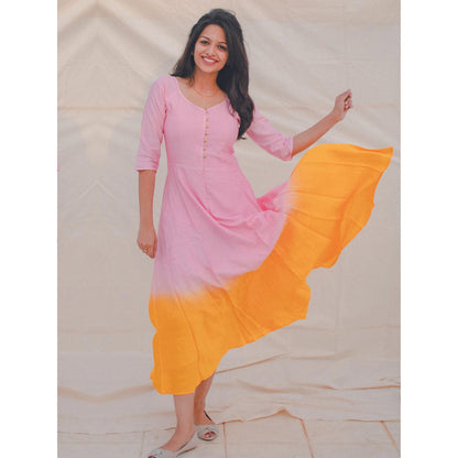 Gulaal Sunset Tulip Fit & Flare Dress