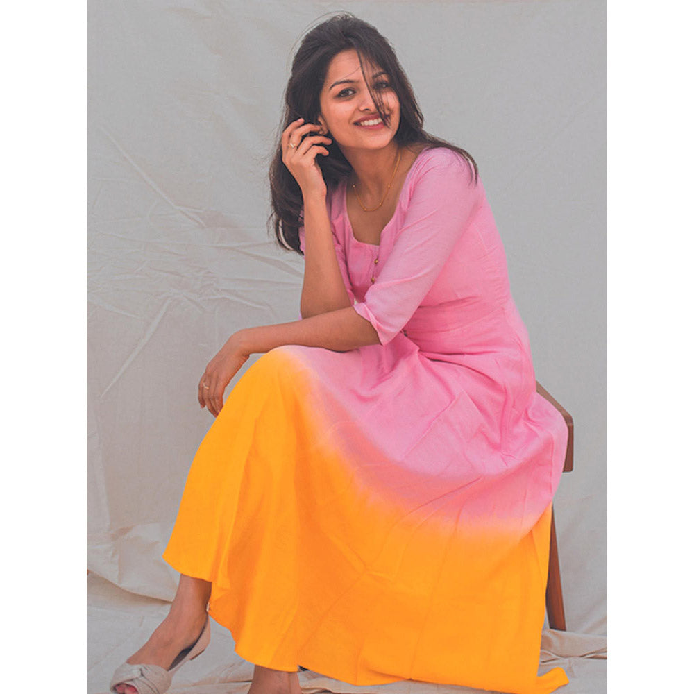 Gulaal Sunset Tulip Fit & Flare Dress