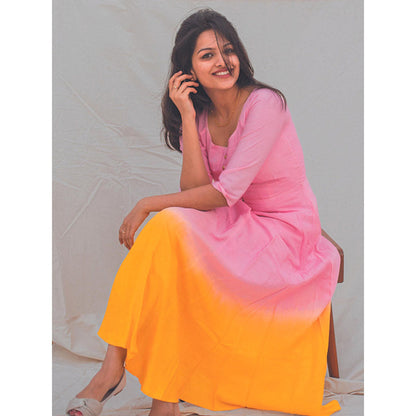Gulaal Sunset Tulip Fit & Flare Dress