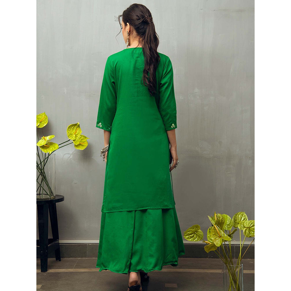 Gulaal Green Sumadhya Kurta with Skirt (Set of 2)