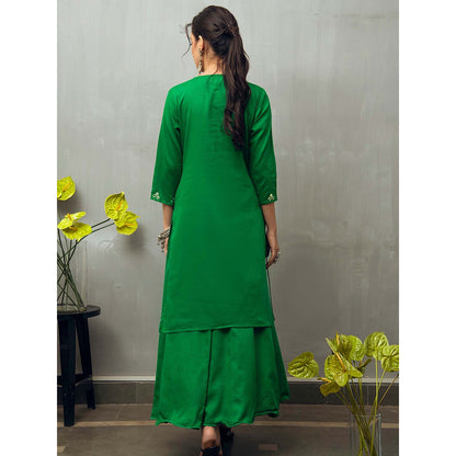 Gulaal Green Sumadhya Kurta with Skirt (Set of 2)