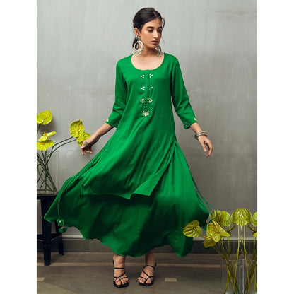 Gulaal Green Sumadhya Kurta with Skirt (Set of 2)