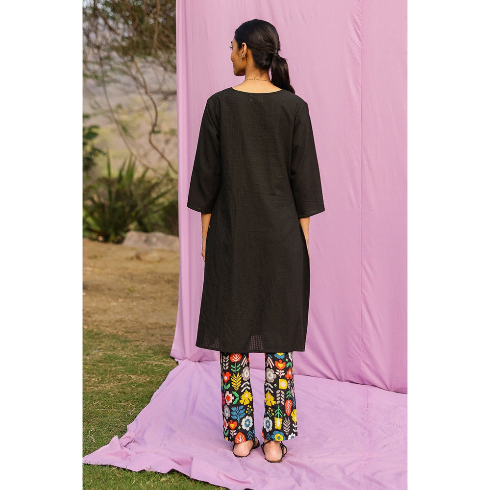 Gulaal Black Midnight Pop Kurta with Pant