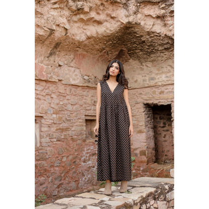 Gulabo Jaipur Kamya Black Dress & Jacket with Belt (Set of 3)
