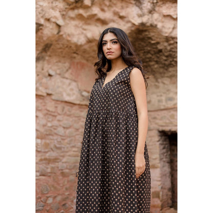 Gulabo Jaipur Kamya Black Dress & Jacket with Belt (Set of 3)