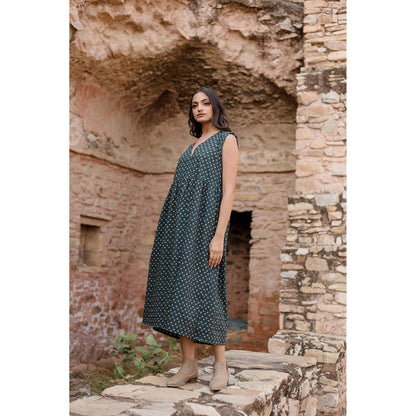 Gulabo Jaipur Kamya Green Dress & Jacket with Belt (Set of 3)