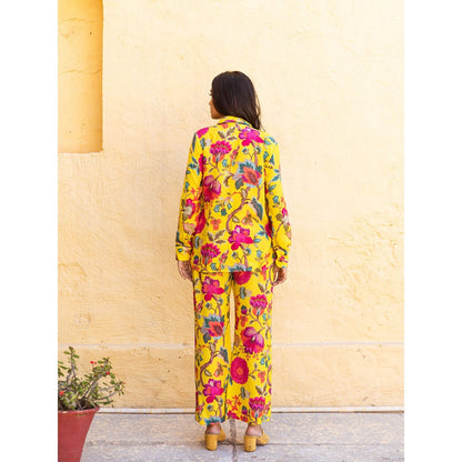 Gulabo Jaipur Candy Yellow Top with Pants (Set of 2)