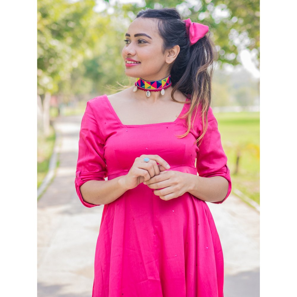 Gulaal Vida Sequin Fit & Flare Dress