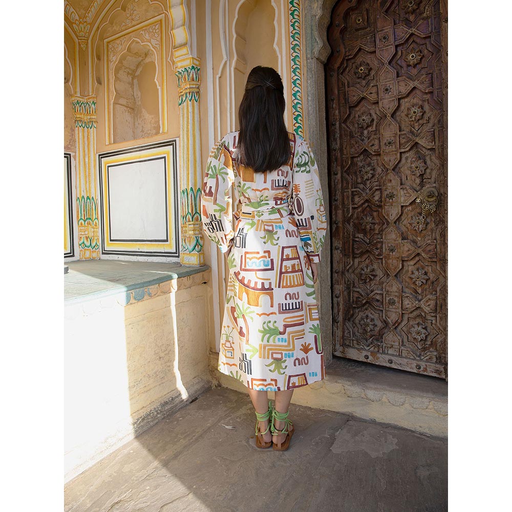 Happi Space Late August Midi Dress In Casablanca-White (Set of 2)