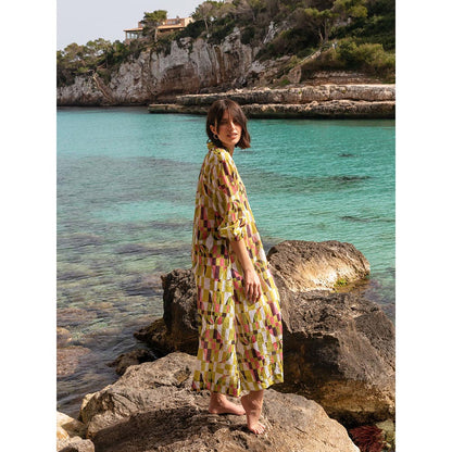 Happi Space Meadow Dress In Moss Print