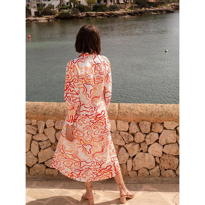 Happi Space Cabana Kaftan Dress In Sunray