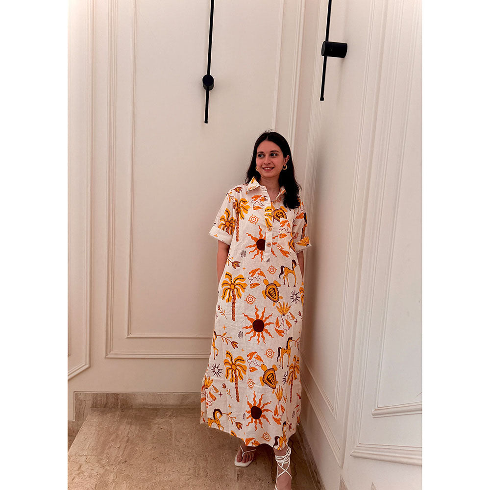 Happi Space Honeydew Dress In Athena Print