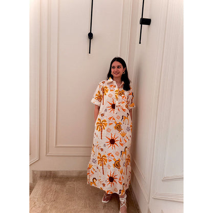 Happi Space Honeydew Dress In Athena Print