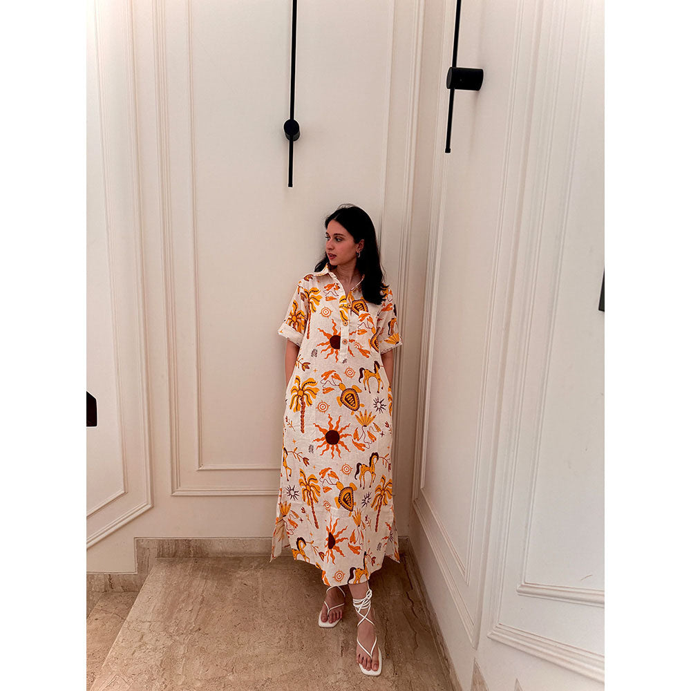 Happi Space Honeydew Dress In Athena Print