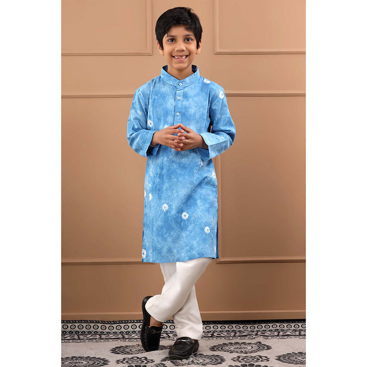 Hatheli Boys Cotton Sustainable Hand Dyed Bandhani Kurta