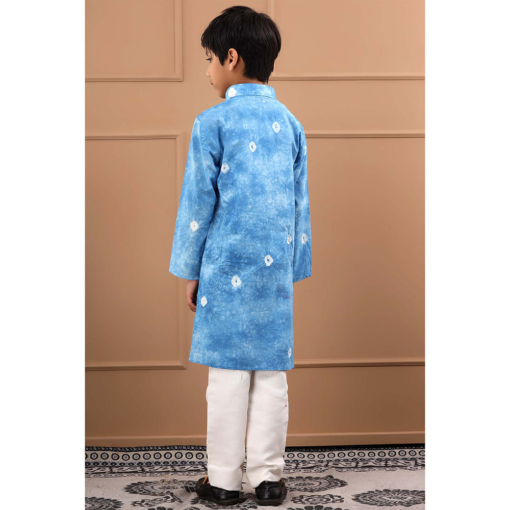 Hatheli Boys Cotton Sustainable Hand Dyed Bandhani Kurta