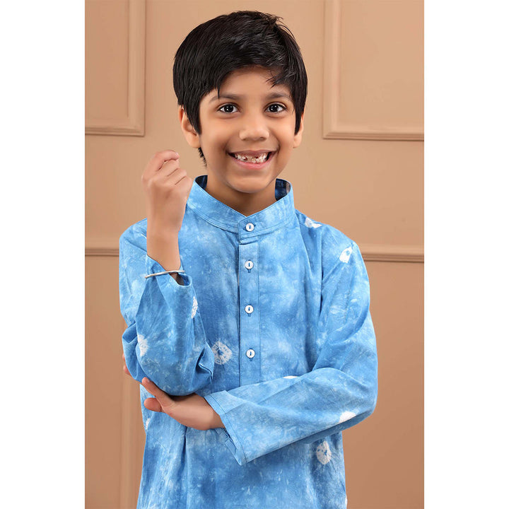 Hatheli Boys Cotton Sustainable Hand Dyed Bandhani Kurta