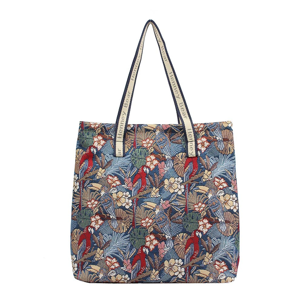 HENNEY BEAR Parrot Song Tote Bag