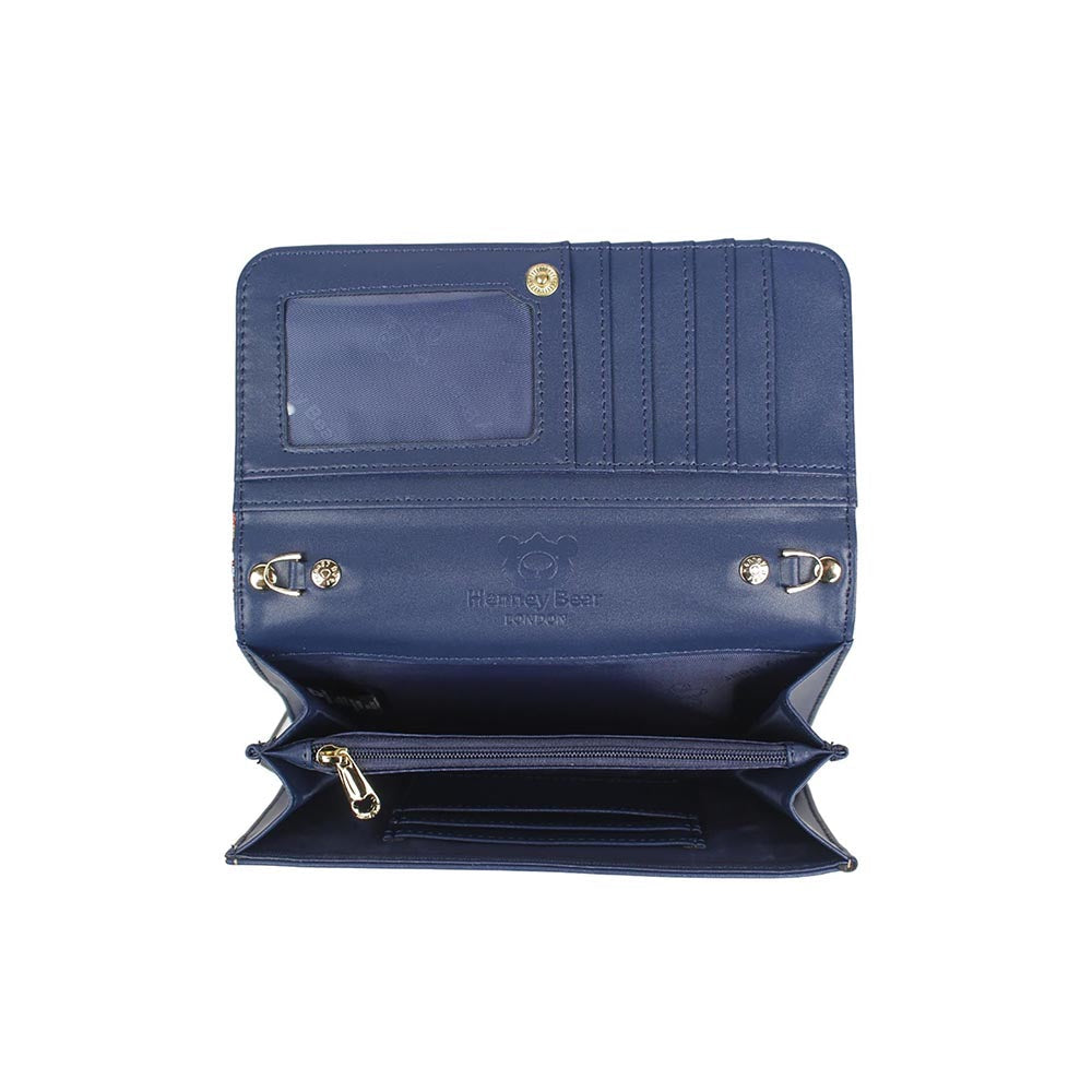 HENNEY BEAR Green Bear Wallet with Detachable Chain Strap
