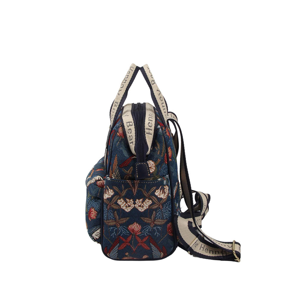HENNEY BEAR Navy Blue Hummingbird Compact Backpack