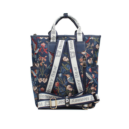 HENNEY BEAR Navy Blue Hummingbird Backpack