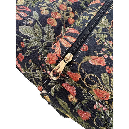 HENNEY BEAR Floral Summer Black Backpack