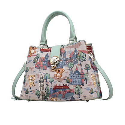 HENNEY BEAR London Bridge Top Handbag with Detachable Strap