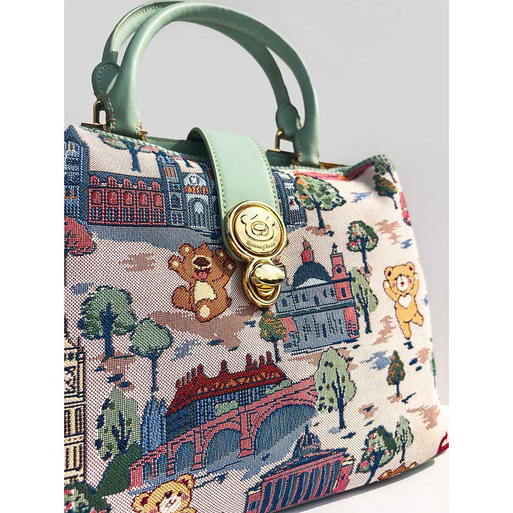 HENNEY BEAR London Bridge Top Handbag with Detachable Strap