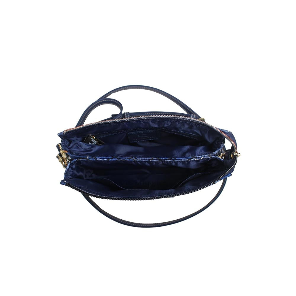 HENNEY BEAR Blue Wave Sling Bag with Detachable Strap