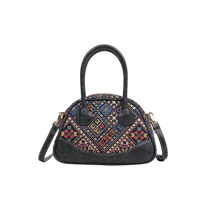 HENNEY BEAR Vintage Check Top Handbag with Detachable Strap