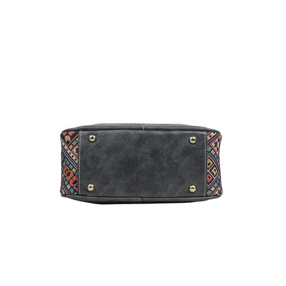 HENNEY BEAR Vintage Check Top Handbag with Detachable Strap