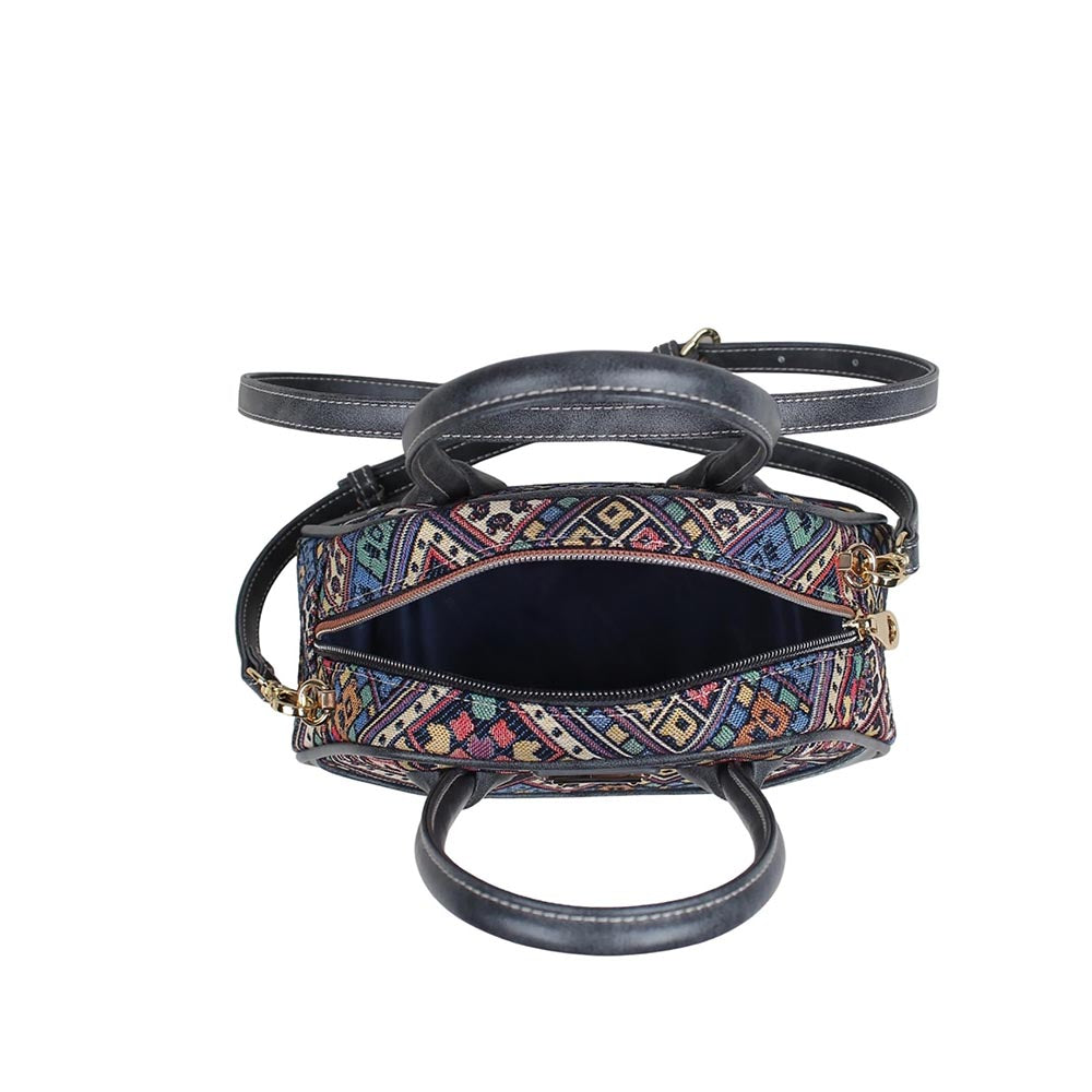 HENNEY BEAR Vintage Check Top Handbag with Detachable Strap