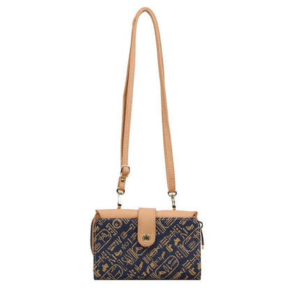 HENNEY BEAR Navy Blue Cuneiform Wallet with Detachable Strap