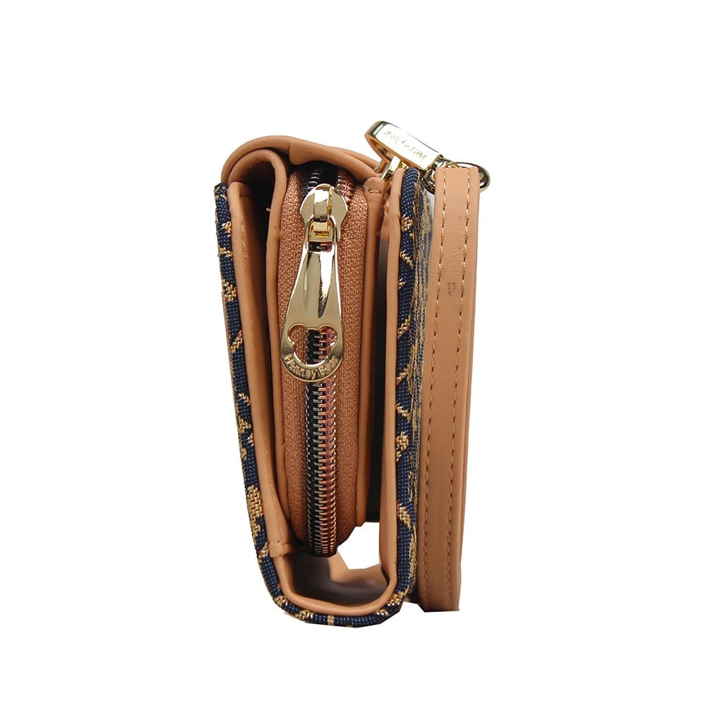 HENNEY BEAR Navy Blue Cuneiform Wallet with Detachable Strap