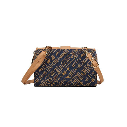 HENNEY BEAR Navy Blue Cuneiform Wallet with Detachable Strap