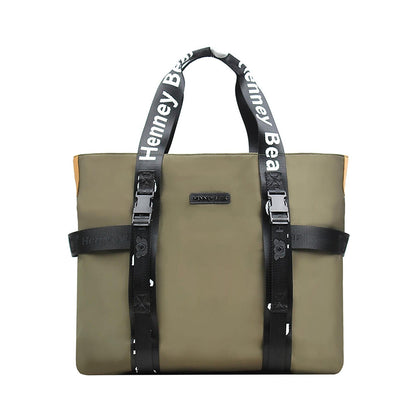 HENNEY BEAR Olive Solid Handbag