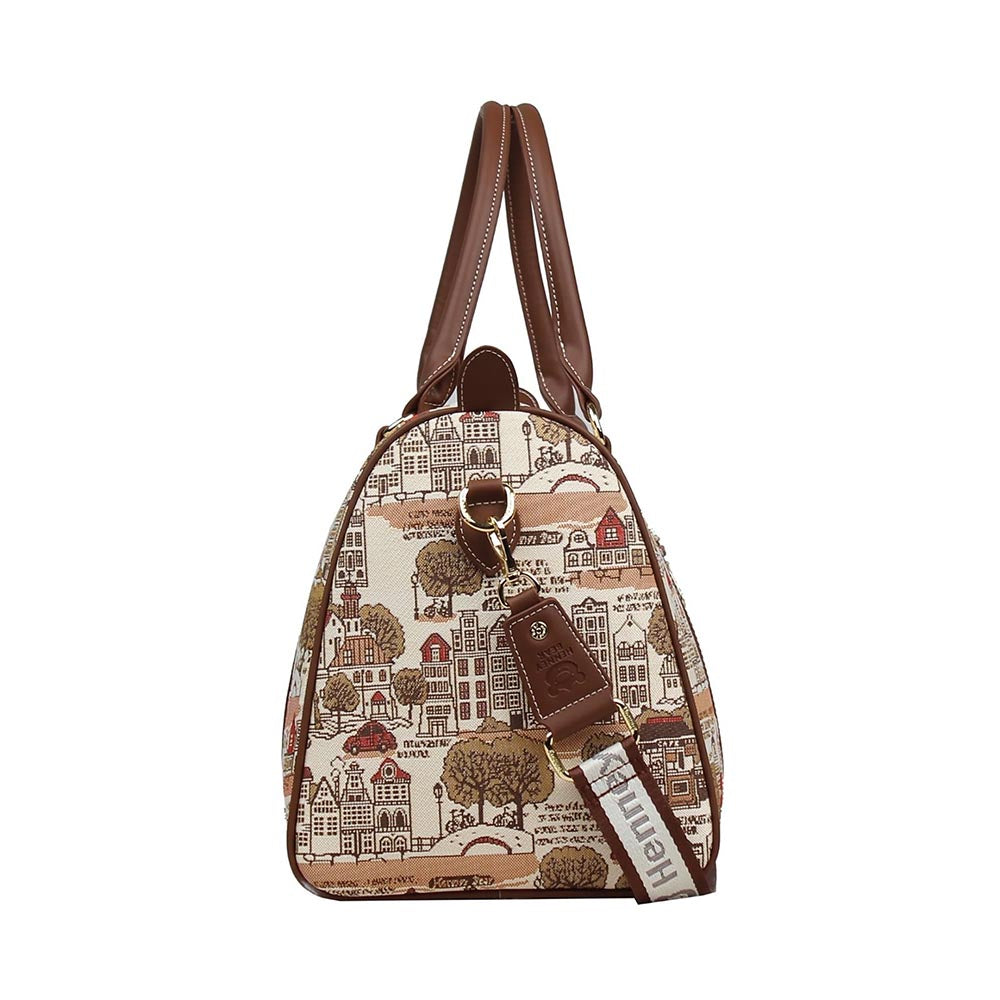 HENNEY BEAR Tree In Fall Duffle Bag with Detachable Strap