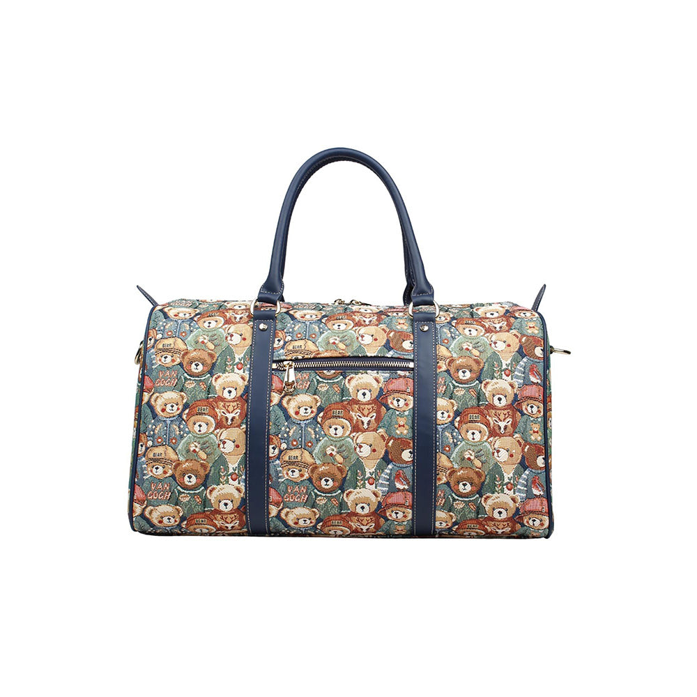 HENNEY BEAR Green Bear Duffle Bag with Detachable Strap