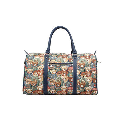 HENNEY BEAR Green Bear Duffle Bag with Detachable Strap