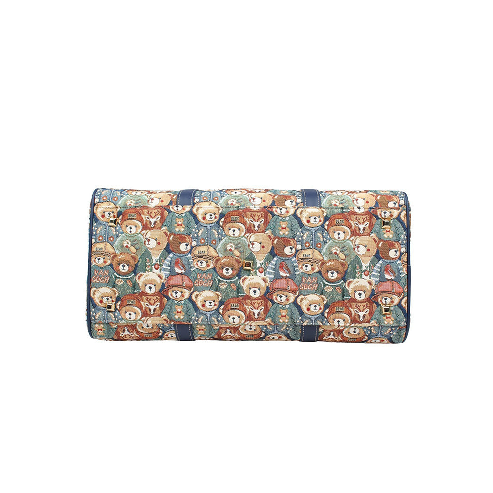 HENNEY BEAR Green Bear Duffle Bag with Detachable Strap