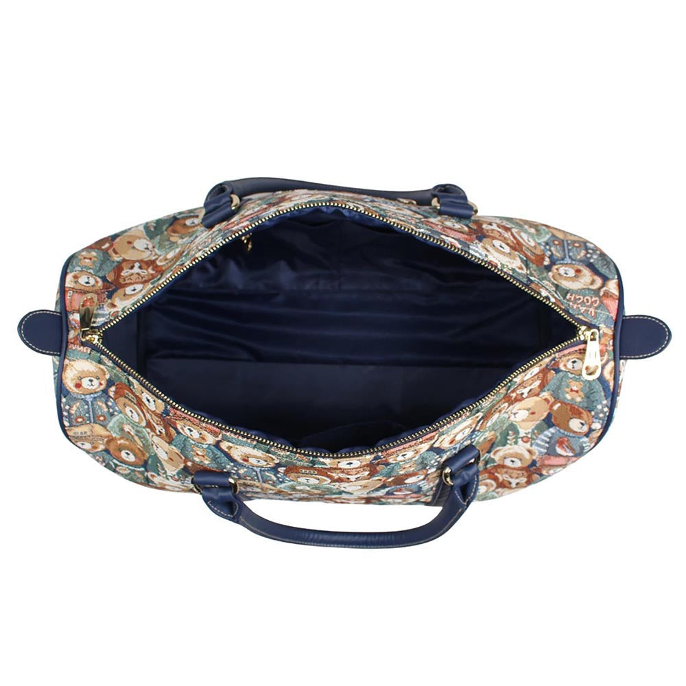 HENNEY BEAR Green Bear Duffle Bag with Detachable Strap